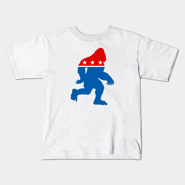 Bigfoot Political Icon Kids T-Shirt by TheShirtGypsy